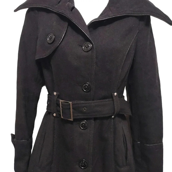 Miss Sixty M60 Wool Blend Belted Coat - Picture 3 of 8